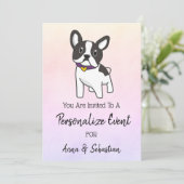 *～* フレンチブルドッグ フレンチちゃん イベント かわいい ご招待 招待状 (スタンド正面)