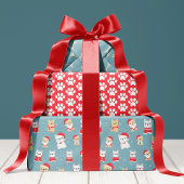 フレンチブルドッグ フレンチー クリスマスパターン ラッピングペーパーシート