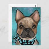 フレンチブルドッグ ポストカード (正面/裏面)