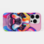 フレンチブルドッグ ポップアート iPhoneケース (裏面横)