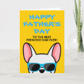 フレンチブルドッグ 父の日のホワイトフレンチブルドッグ カード (正面)