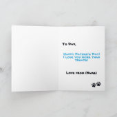 フレンチブルドッグ 父の日のホワイトフレンチブルドッグ カード (内部)