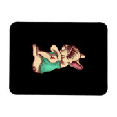 フレンチブルドッグ 犬 ママが好き タトゥー好き ギフト マグネット (横)