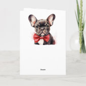 フレンチブルフランスのドッグパピードドッグ誕生日 カード (裏面)