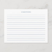 フレンチブルーのシノワズリーフラワーブライダルレシピカード エンクロージャーカード (裏面)