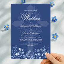 フレンチブルーの野の花の宗教的な結婚式