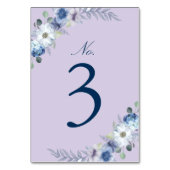 フレンチブルー&ラベンダー・ウォーターカラー・フローラル ラベンダー テーブルナンバー (正面)