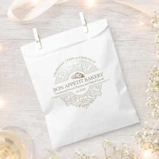 フレンチベーカリークロワッサンヴィンテージブランジェリー フェイバーバッグ (クリップ留めされた状態)