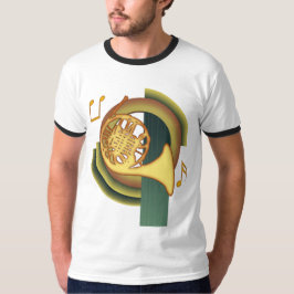 フレンチホルンのデコデザイン Tシャツ