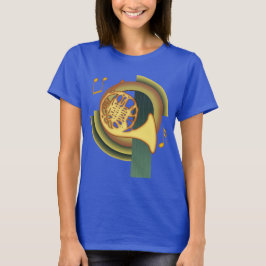 フレンチホルンのデコ Tシャツ
