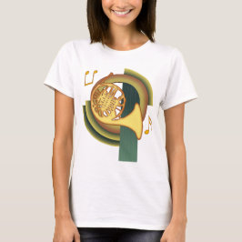 フレンチホルンのデコ Tシャツ