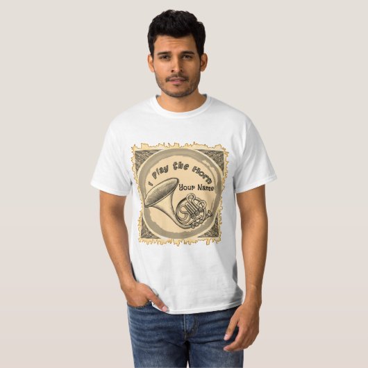 フレンチホルン奏者 Tシャツ (正面フル)