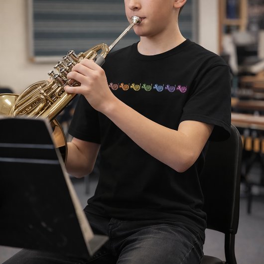 フレンチホーン+レインボーラインナップ Tシャツ