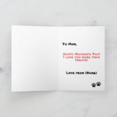 フレンチマザーの日ブラックタンフランスのブルドッグ カード (内部)