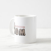 フレンチママフランスのブルドッグ恋人ブラウン コーヒーマグカップ (正面左)