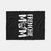 フレンチママフランスのブルドッグ飼い主ドッグ恋人 フリースブランケット (正面(横))