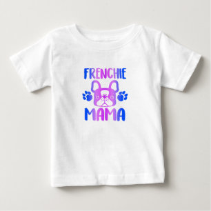 フレンチママブルドッグ犬ママ毛ママおもしろい ベビーTシャツ