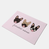 フレンチママブルフランスのドッグ ドアマット (アングル)