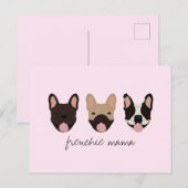 フレンチママブルフランスのドッグ ポストカード (正面/裏面)