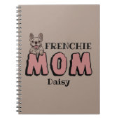 フレンチママムブルフランスのドッグ恋人名前をカスタムする ノートブック (正面)