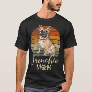 フレンチママレトロフランスのブルドッグ恋人ギフトドッグ Tシャツ