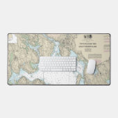 フレンチマンベイと山砂漠の島のチャート デスクマット (キーボード&マウス)