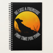 フレンチヨガオンサンセットブラックカバー プランナー手帳 (正面)