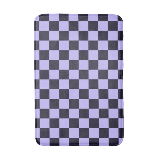フレンチリラックスチェック柄 バスマット (正面縦)