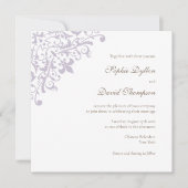 フレンチレージェンシーパープルフルールドリススクエア 招待状 (正面)