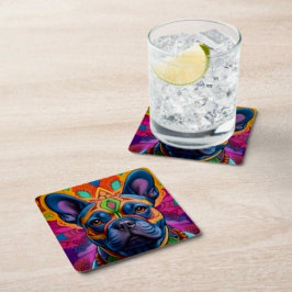 フレンチーおもしろい スクエアペーパーコースター