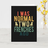 フレンチーブルドフランスのッグことわざ カード (黄色い花)