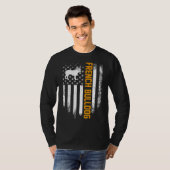 フレンチーヴィンテージフランスのアメリカ国旗 Tシャツ (正面フル)