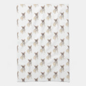 フレンチー（ブルーファウンTricolor） キッチンタオル (縦)