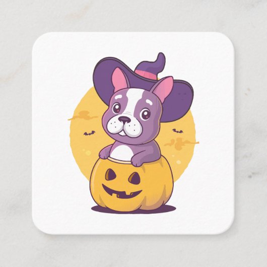フレンチ・ハロウィン スクエア名刺 (正面)