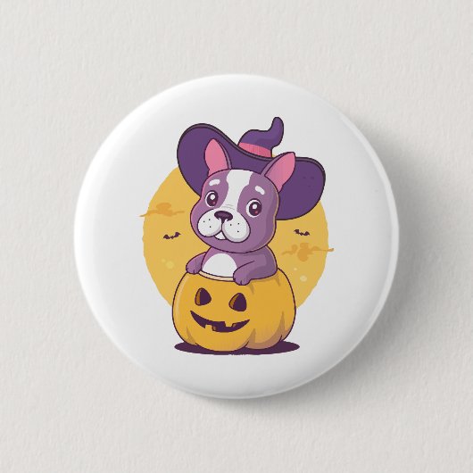 フレンチ・ハロウィン 缶バッジ (正面)