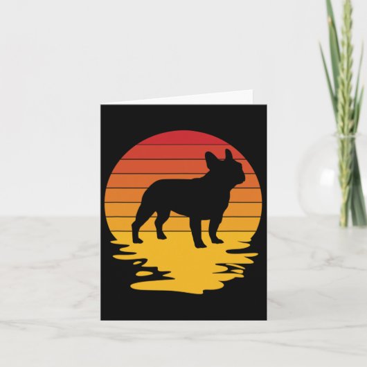 フレンチ・フレンチ・ブルドッグ フレンチ フレンチ子犬 カード (正面)