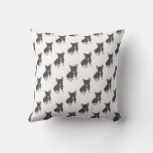 フレンチ（ブラック＆タン トリコロール） クッション (裏面)