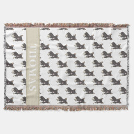 フレンチ(ブラック＆タン トリコロール) スローブランケット