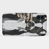 フレンチ・ブルドッグおよび指の口ひげ Case-Mate iPhoneケース (裏面(横))