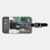 フレンチ・ブルドッグのお母さんの挿入物あなたの犬の写真 ラゲッジタグ (正面横)