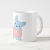 フレンチ・ブルドッグのエスプレッソのマグ ジャンボコーヒーマグカップ (正面右)