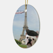 フレンチ・ブルドッグのオーナメント セラミックオーナメント (左)