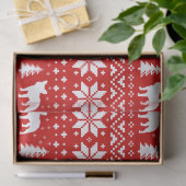 フレンチ・ブルドッグのクリスマスのセーターのスタイルパターン 薄葉紙 (ギフト)