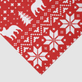 フレンチ・ブルドッグのクリスマスのセーターのスタイルパターン 薄葉紙 (詳細)