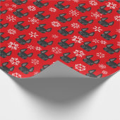 フレンチ・ブルドッグのクリスマスの包装紙 ラッピングペーパー (角)