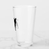 フレンチ・ブルドッグのシルエットの許し私のFrenchie タンブラーグラス (左)