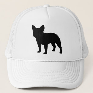 フレンチ・ブルドッグのシルエットのFrenchieの黒い恋人 キャップ