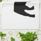 フレンチ・ブルドッグのシルエット キッチンタオル (折り畳み)