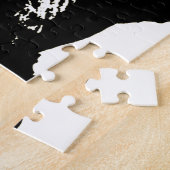 フレンチ・ブルドッグのステンシル ジグソーパズル (側面)