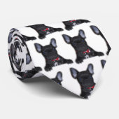 フレンチ・ブルドッグのタイ ネクタイ (ロール)